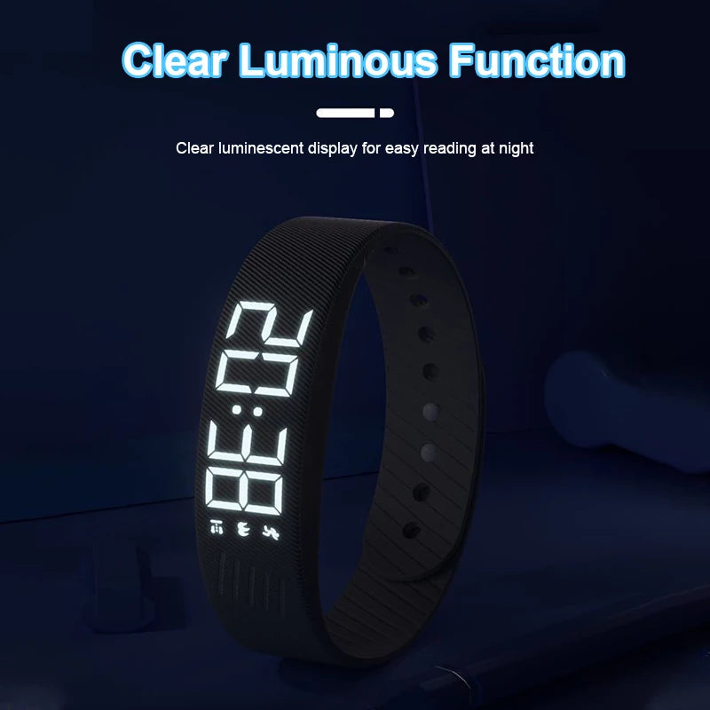 Smart Bracelet LED Digital Waterproof Smart Clock Smartband With running pedometer Monitor Smart Band Vibration Alarm Reminder Beauty World Shop