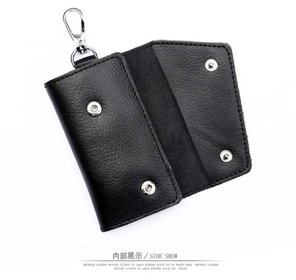 New Genuine Leather Keychain Men Key holder key organizer Pouch Car Key pouch Wallet Housekeeper Key Case Mini Card Bag Beauty World Shop