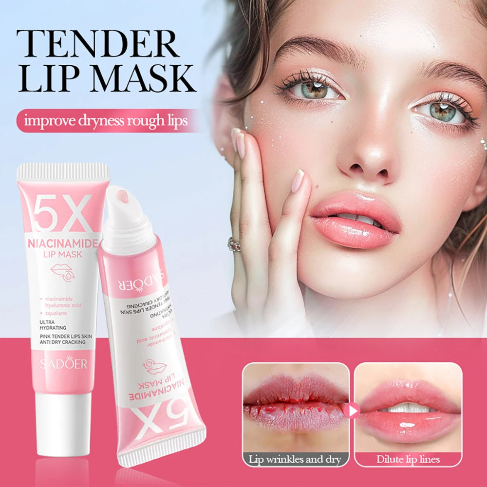 5X Niacinamide Plumping Lip Mask – Intense Hydration & Anti-Dryness for Soft, Pink Lips | Care Chapped Lips Overnig 10g/pc Beauty World Shop