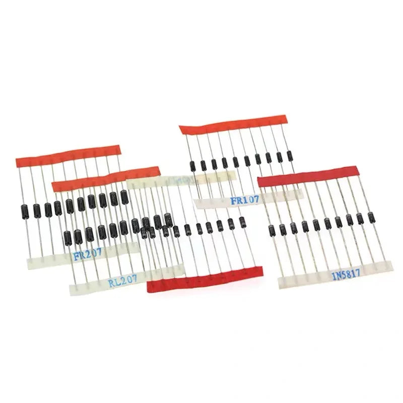 14 Values Fast Switching Schottky Diode Assorted Kit 1N4001 1N4004 1N4007 1N5408 UF4007 FR207 1N5817 1N5819 1N5822 1N4148 RL207 Beauty World Shop