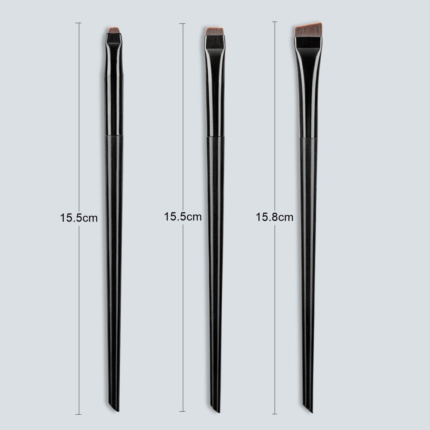 Karsyngirl 3pcs/set Blade Eyeliner Brush Eyebrow Brush Portable Flat Fine Eye Liner Brow Contour Makeup Brushes Makeup Tool Beauty World Shop