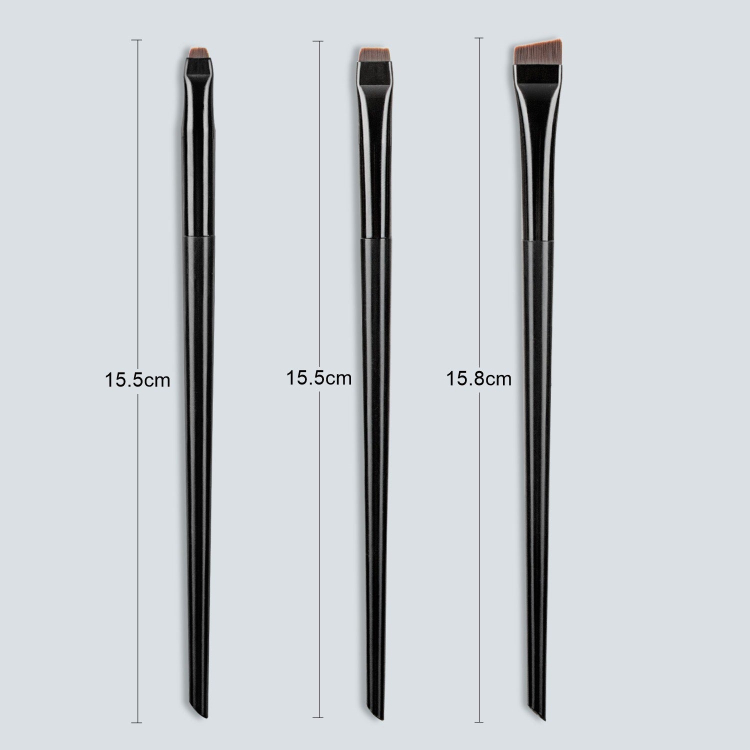 Karsyngirl 3pcs/set Blade Eyeliner Brush Eyebrow Brush Portable Flat Fine Eye Liner Brow Contour Makeup Brushes Makeup Tool Beauty World Shop