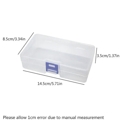 5 pcs Transparent Lockable Box Small Object Storage Box Fishing Gear Accessories Box Plastic Material Beauty Trend Shop