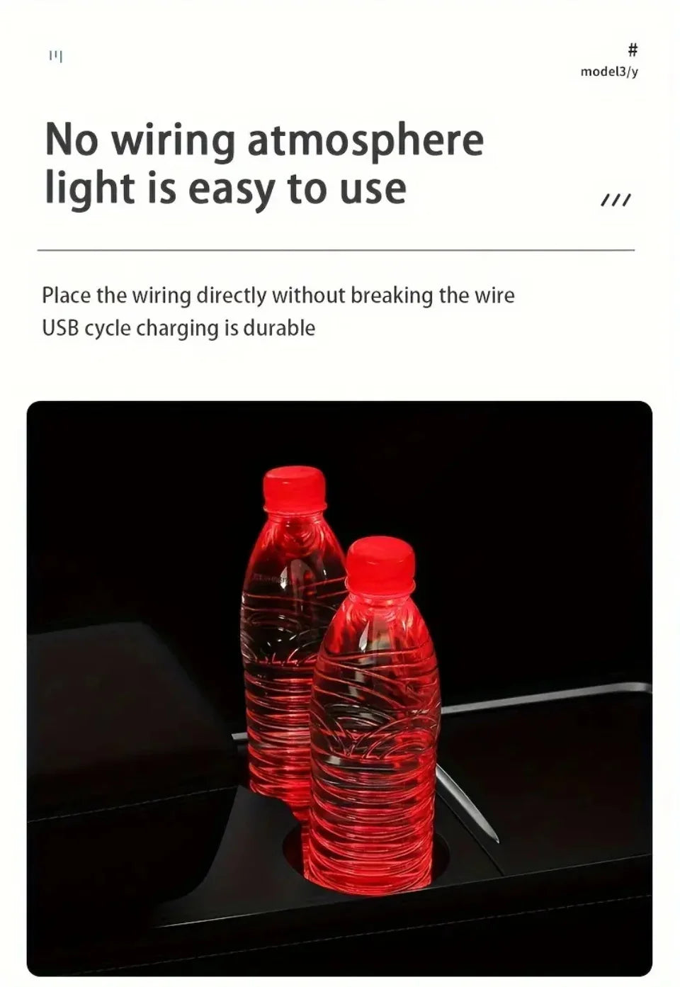 7 Colors Car Coasters Cup Holder LED Light Mats Bottle Light Sensor Atmosphere Interior Accessories Universal Beauty World Shop
