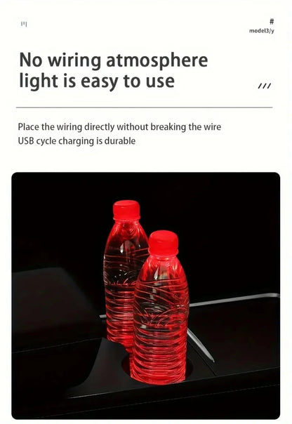 7 Colors Car Coasters Cup Holder LED Light Mats Bottle Light Sensor Atmosphere Interior Accessories Universal Beauty World Shop