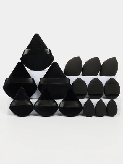 Multi Effect 15 Piece Set 3 Loose Powder Puffs&3 Mini Loose Powder Puffs&3 Medium-Sized Eggs&3 Mini Eggs&3 Air Cushions. Founda Beauty World Shop