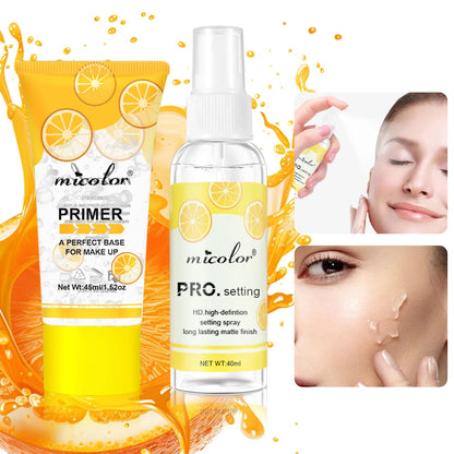 Makeup Set Of Makeup Primer + Setting Spray, Invisible Pore Color Rendering Hold Makeup, For Base Makeup And Makeup Finishing Beauty World Shop