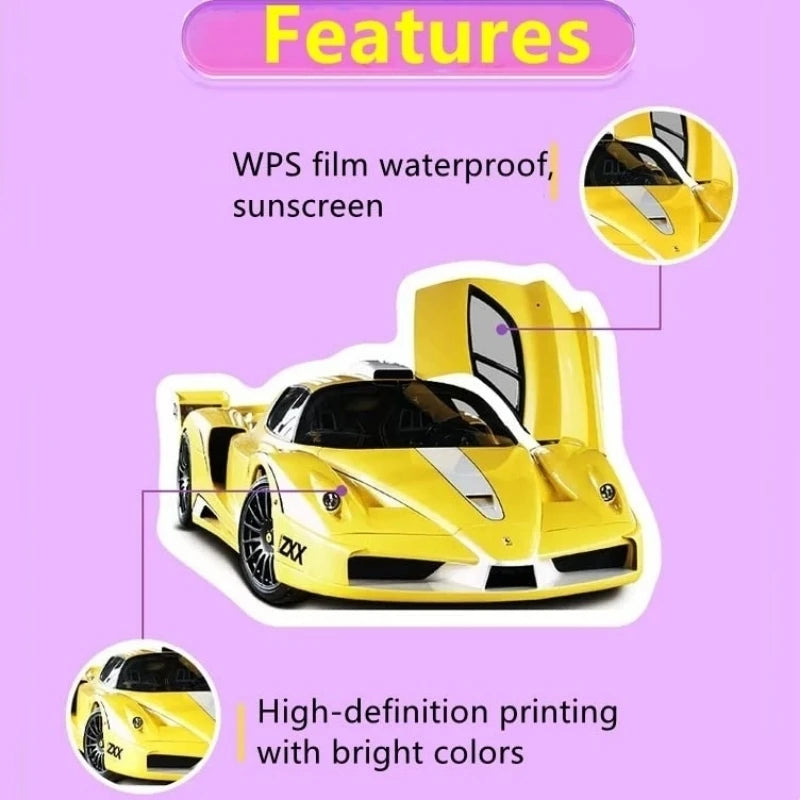 50pcs Cool Car Sticker, Racing Car Sticker and Decals for Kids, Phone Case, Guitar, Scooter, Laptop, Kettle Decoration Stickers Beauty World Shop