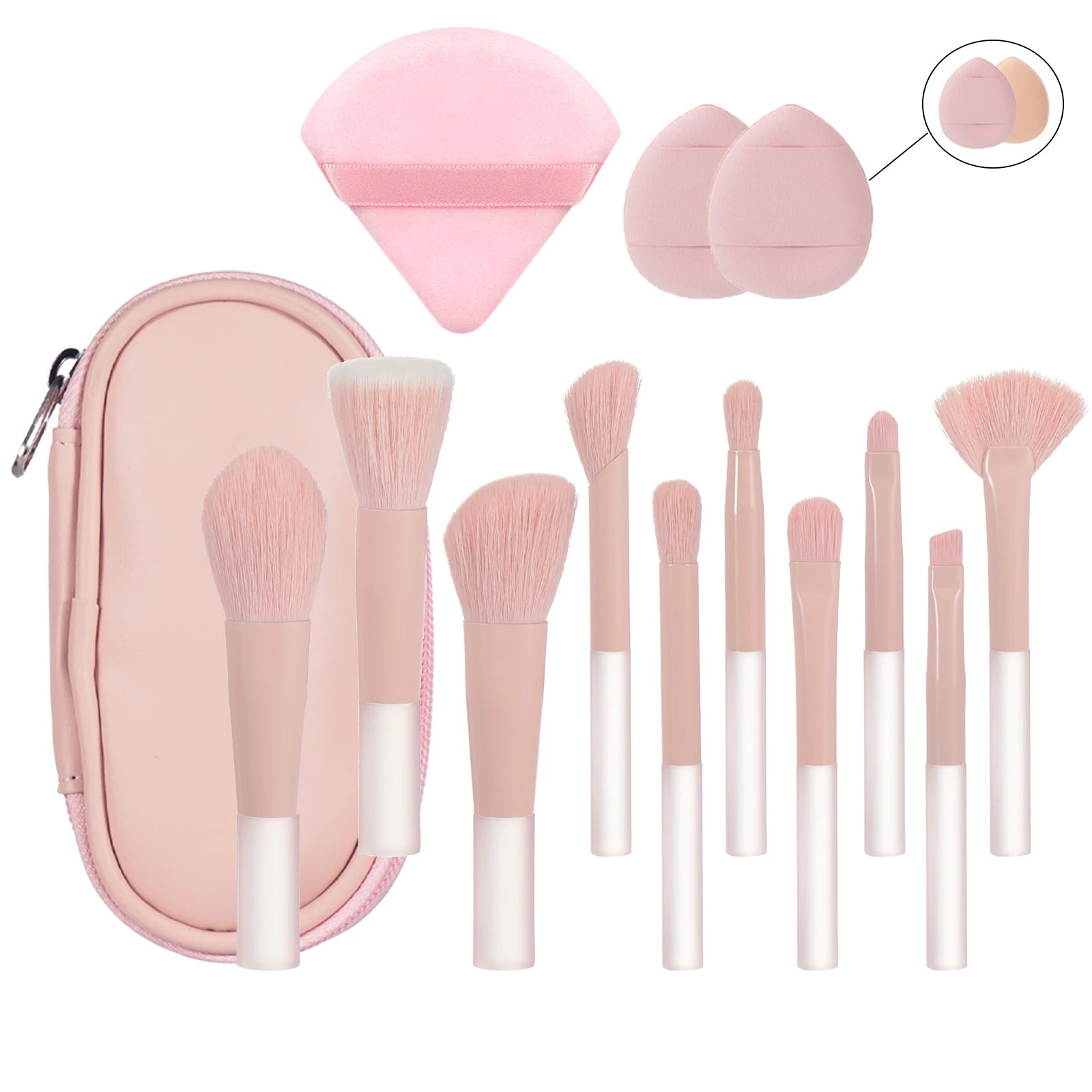 10 color Mini makeup brush Travel portable Makeup Tool Makeup Puff - Palm Brush Professional Makeup tool set Christmas gift Beauty World Shop