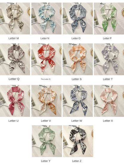 26 Letters Tarot Constellation Bag Scarf Twill Silk Scarves Women New Neckerchief Hair Headbands Beauty World Shop