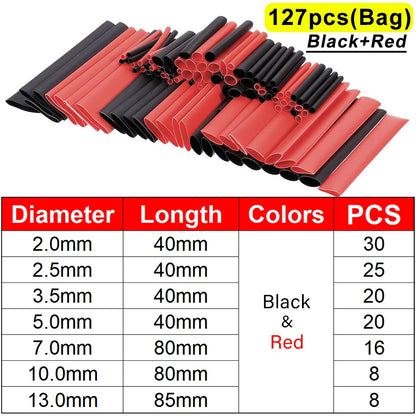 Heat Shrink Tube Kit Thermoresistant Tubing Heat Shrink Wire Wrapping Electrical Connection Cable Insulation Sleeved Protecter Beauty World Shop