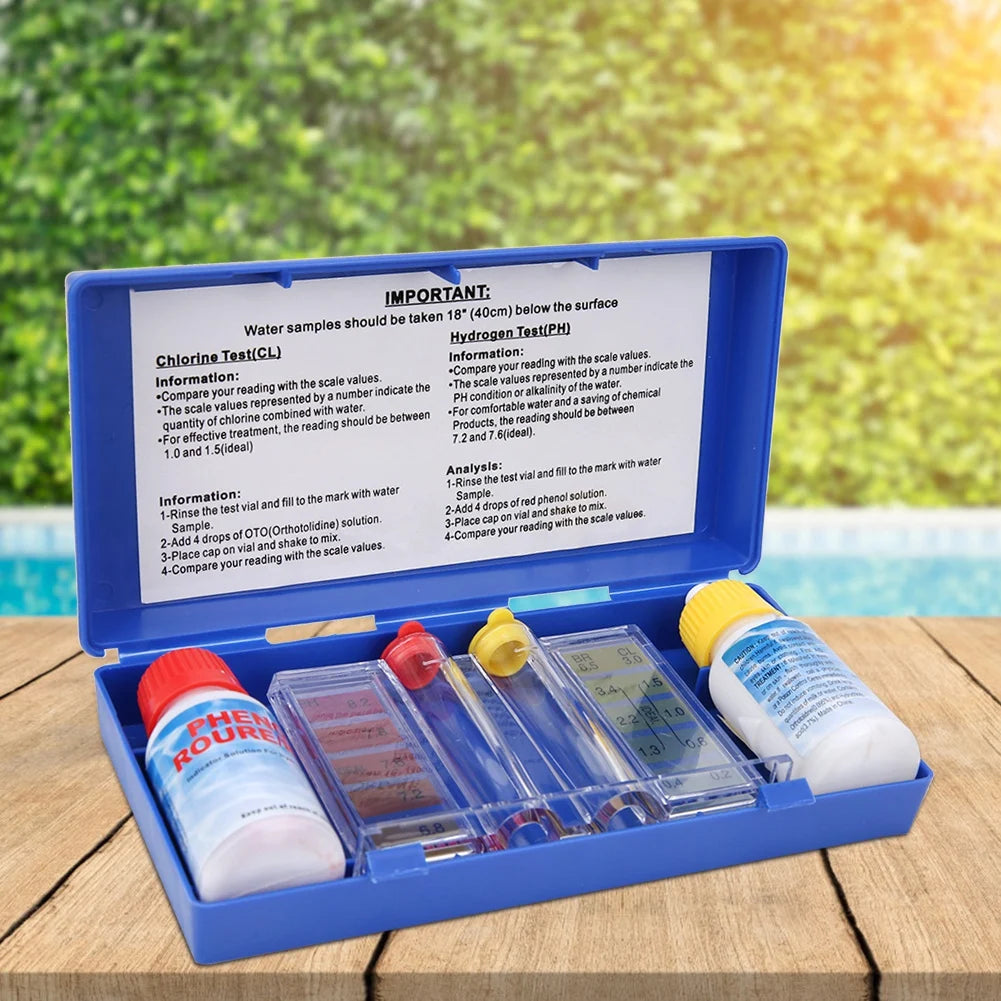 PH Chlorine Water Quality Test Kit Swimming Pool Tester Water Testing Box Beauty World Shop