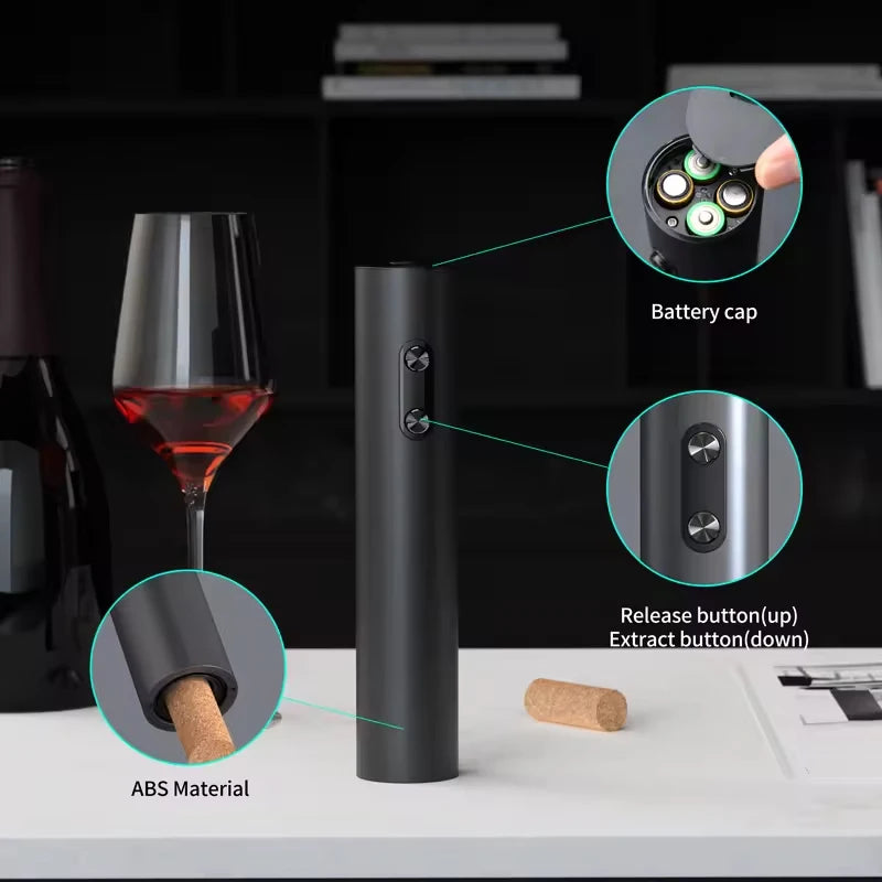 Electric Automatic Red Wine Opener Set Multifunction Wine Stopper, Wine Pourer, Electric Bottle Opener Gift Set for ins Style Beauty World Shop