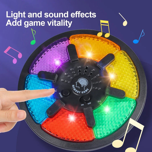 Memory Game Machine Handheld Electronic Memory Game with Light and Sound Puzzles Creative Interactive Game Toys Memory Training Beauty Fashion