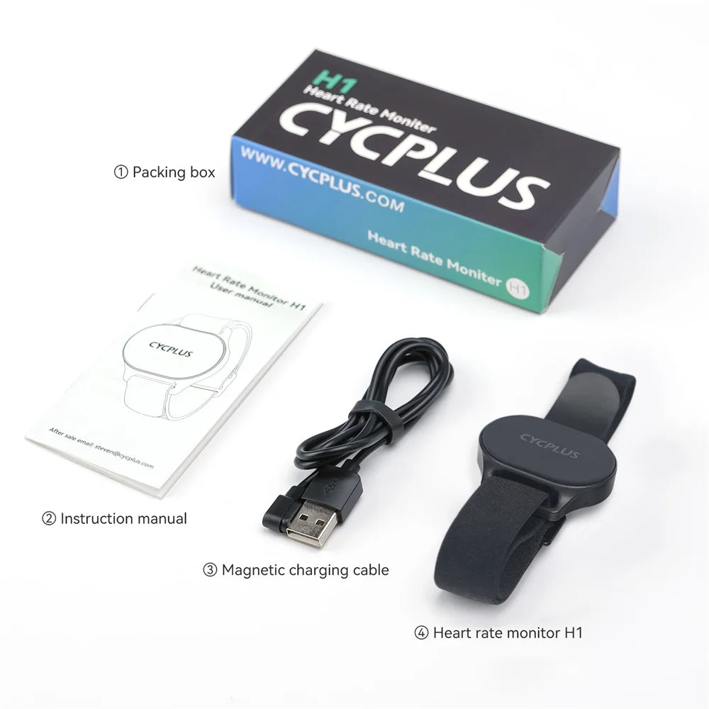 CYCPLUS Heart Rate Sensor Armband Wrist Belt Bluetooth ANT+ Fitness Monitor for Garmin Wahoo GPS Bike Computer Beauty World Shop
