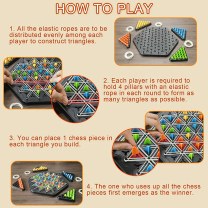 STEM Puzzle Toys for 3 Year Old Kids & Up, Triggle Game - Family Strategy Board Game (2 Players) Beauty World Shop