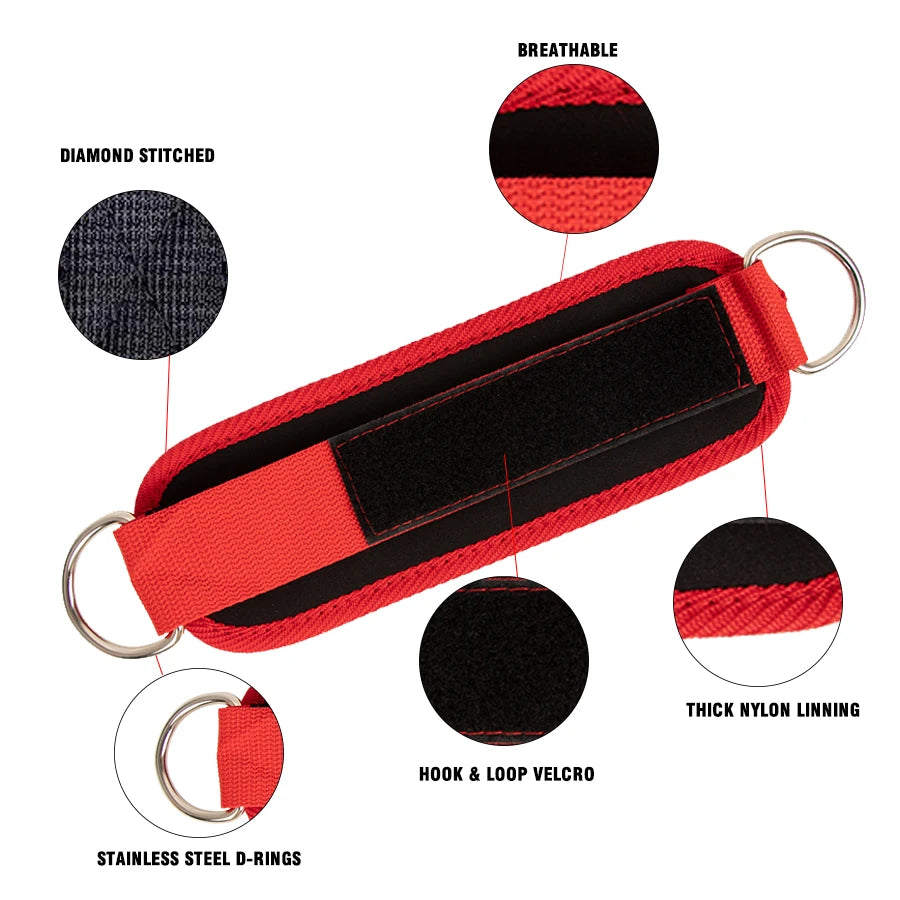 Fitness Ankle Straps Adjustable D-Ring Support Cuffs Gym Leg Strength Workouts Pulley With Buckle Sports Guard Safety Abductors Beauty World Shop