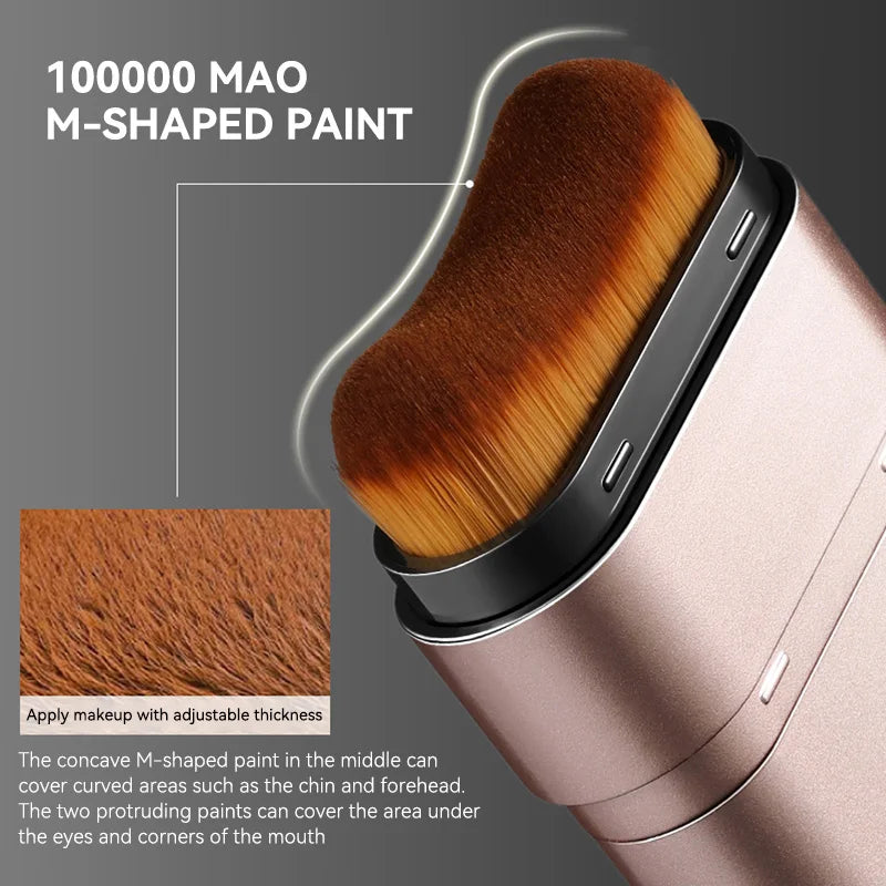 Light and Moist Hydrating Foundation, Natural-Looking, Moisturizing, Shiny, Thin and Lightweight, Double-Headed Makeup Foundation That Rotates for Easy Use, with Its Own Brush, Waterproof, Easy to Apply Makeup, and Easy for B Beauty World Shop