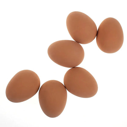 1 Pcs Novelty Bouncy Eggs Realistic Fake Rubber Bouncing BallsModel Farm Chicken Nesting Hen Hatching Egg Pet Toy Prank Joke Beauty World Shop