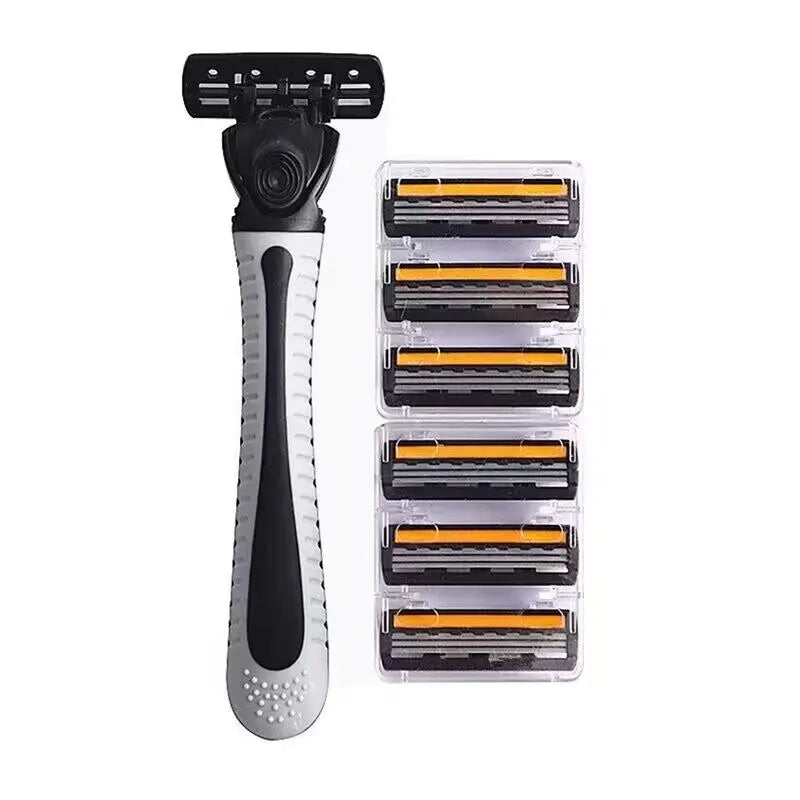 Shaver Brand New Design Men Razor Shaving Three Layer Shaver Reusable Razor Imported Blade Multi Tool Head Replace Beauty Fashion