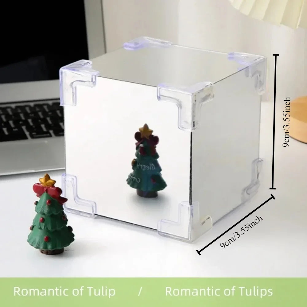 Creative Diy Tulip Flower Sea Cube Three-Dimensional Small Night Lamp Material Package for Girlfriend Couple Girlfriends Beauty World Shop