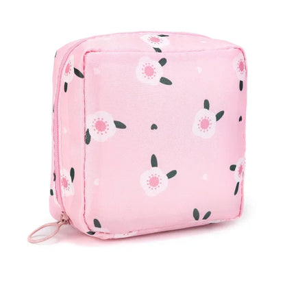 Women Sanitary Napkin Tampon Storage Bag Portable Waterproof Organizer Pouch Cartoon Pattern Sanitary Napkin Bag Beauty Trend Shop