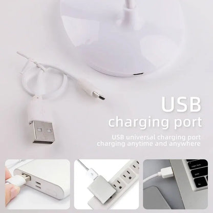 LED Desktop Desk Lamp USB Rechargeable Lighting Eye Protection Room Night Light Bedroom Bedside Student Reading Lamp Beauty World Shop