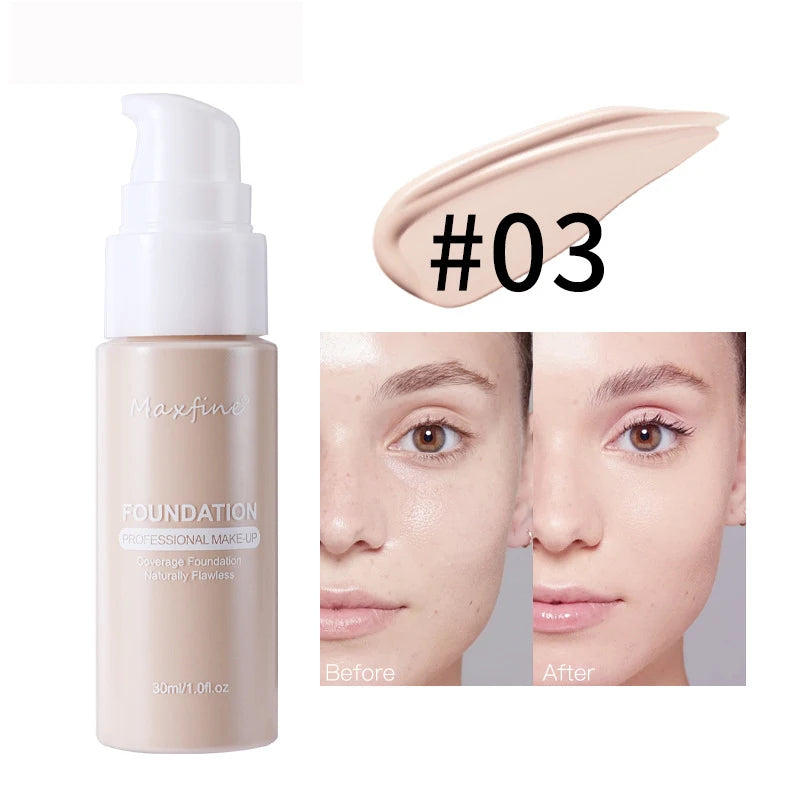 Liquid Foundation Effective Concealer Waterproof Sweat-resistant Makeup Professional Cosmetics Beauty World Shop