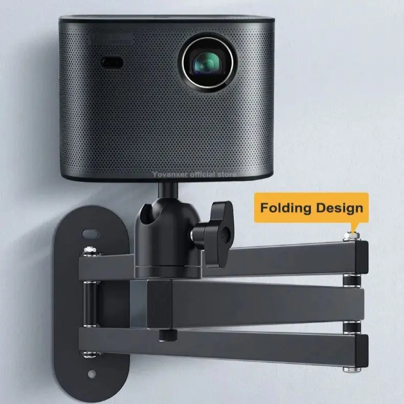 Foldable Wall Mount Projector Bracket Aluminum Alloy Retractable Durable Devices Holder for Home Bedside Hotel Office Beauty World Shop