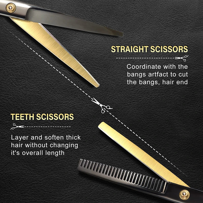 Professional Barber Razor Shear 6 Inch Stainless Steel Hairdressing Scissors Cutting for Men Women Kids Salon Pet Beauty World Shop