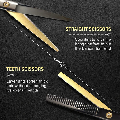 Professional Barber Razor Shear 6 Inch Stainless Steel Hairdressing Scissors Cutting for Men Women Kids Salon Pet Beauty World Shop