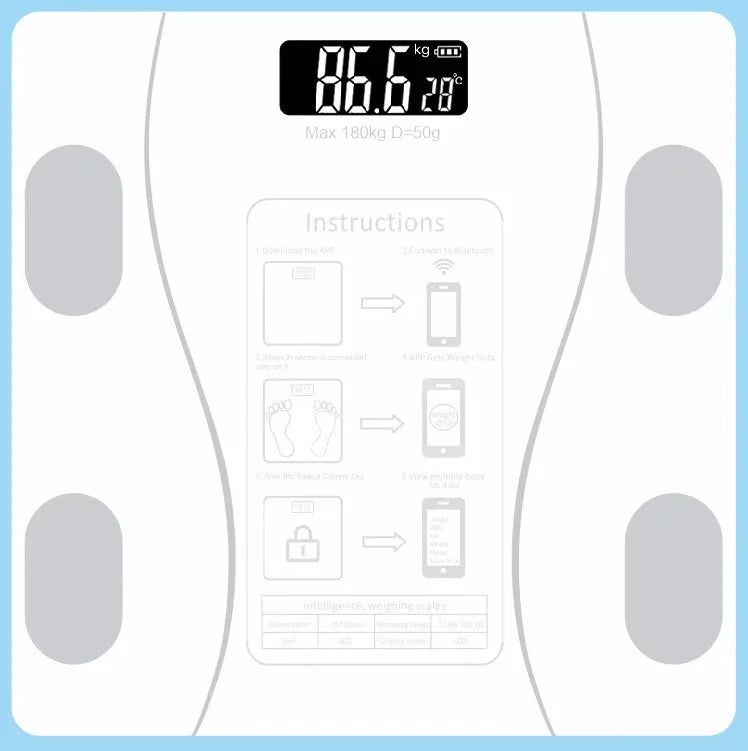 Body Fat Scale Smart Wireless Digital Bathroom Weight Scale Body Composition Analyzer With Smartphone App Bluetooth-compatible Beauty World Shop