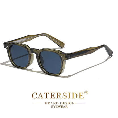 CATERSIDE Fashion Men Sunglasses Small Frame Square Personalized Design Sun Glasses Women Travel Party Business Festival Gift Beauty World Shop