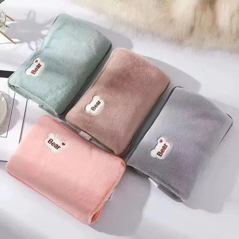 European standard plug winter warm handbag hot water bag, reusable plush electric water bag, charging heating water bag Beauty World Shop