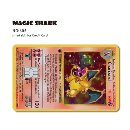 2025 New Pokemons Charizard Blastoise Bulbasaur Eevee Metwo Sticker Film Skin Cover for Credit Debit Card Beauty World Shop