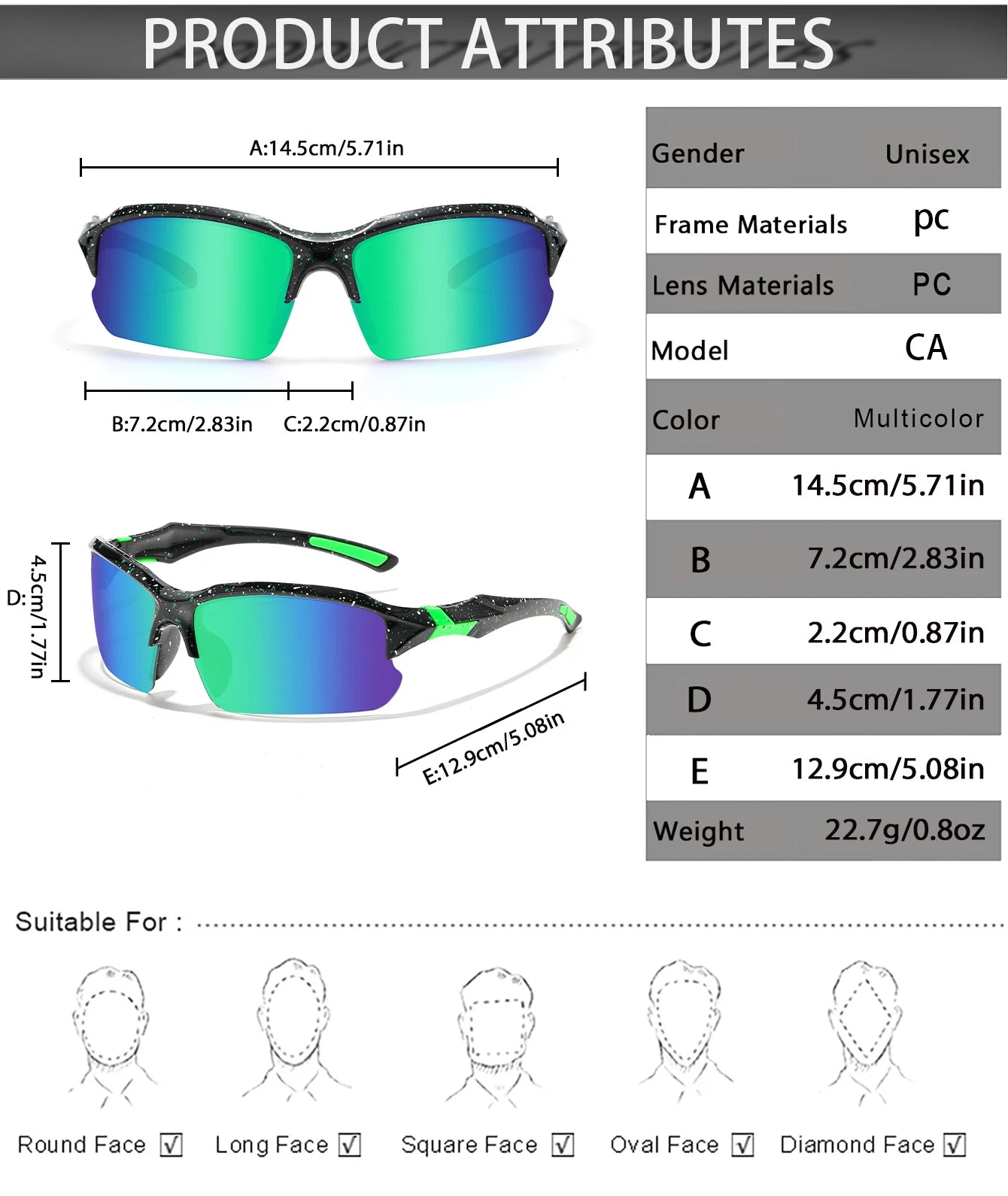 Polarized Sports Cycling Fishing Running Sunglasses Rayed Sun ciclismo Goggles Outdoor Polarized Sunglasses Men Women Eyewear Beauty World Shop