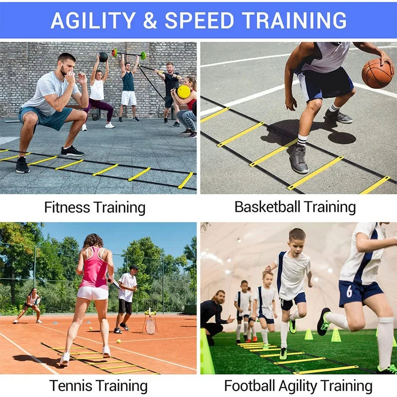 Agility Ladders Nylon Straps For Speed Training And Sports Flexibility Agility Football Training Energy Ladder Equipment Beauty World Shop