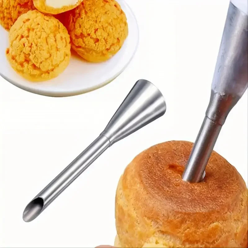 4Pcs Puff Pastry Piping Nozzle Set, Stainless Steel Decorating Tips for Cake Cupcake Cookie Cream Icing, Baking Tools for  Baker Beauty World Shop