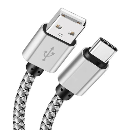 USB A to Type C Charging Cable 2A Fast Charger Nylon Data Cable 1M 2M 3M For Iphone Android Huawei Samsung TypeC Charging Device Beauty World Shop
