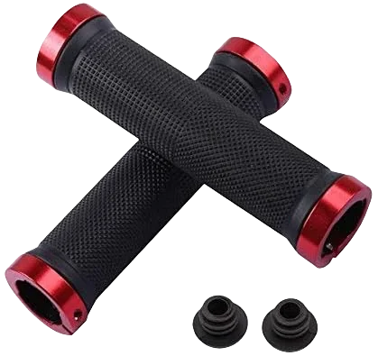 Bicycle Rubber Grips Alloy Lock Non-Slip Rubber Bicycle Handlebar Grips Double Aluminum Lock on Locking Bicycle Handlebar Grips Beauty World Shop