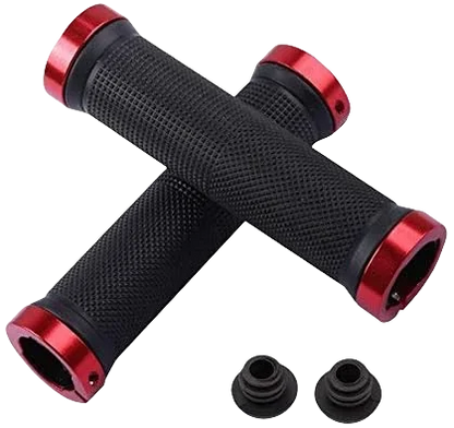 Bicycle Rubber Grips Alloy Lock Non-Slip Rubber Bicycle Handlebar Grips Double Aluminum Lock on Locking Bicycle Handlebar Grips Beauty World Shop