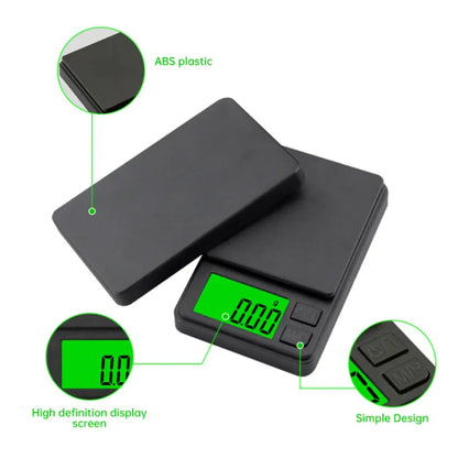 Precision Pocket Scale 1000g X 0.1g - Digital Gram, Food, Jewelry, Ounces/Grains Scale with Backlit LCD - Mini Scale for Travel Beauty World Shop