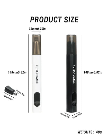 2 In 1 Electric Portable Ear And Nose Hair Trimmer Clipper 2024 Professional Painless Portable Eyebrow For Men Beauty World Shop