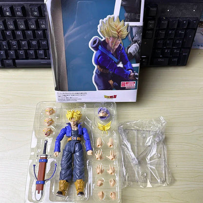 Anime Dragon Ball Z Figures Shf Super Saiyan Trunks Action Figure Collection Model 15cm Future Boy Torankusu Movable Toys Gifts Beauty World Shop