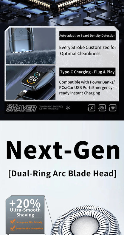 New electric dual head electric display shaver with variable speed and dual speed intelligent digital display beard trimmer
