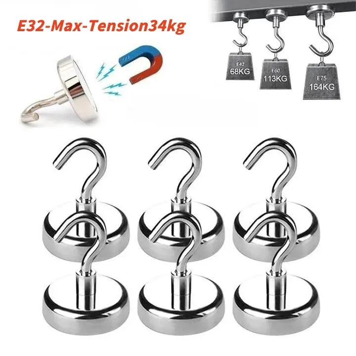 10PCS Strong Magnet Hooks Multi-Purpose Storage Hooks Home Kitchen Bar Storage Hooks Key Storage Hooks Bathroom Hangers Beauty World Shop