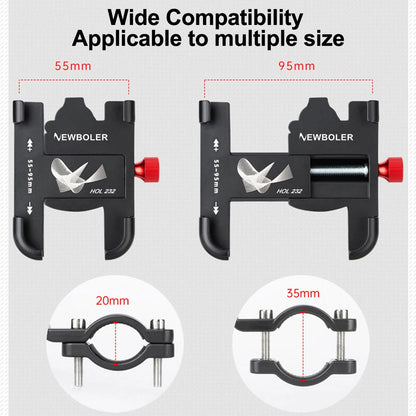 NEWBOLER MTB Phone Mount Stand Bicycle Holder 360° Rotatable Aluminum Adjustable Bike Phone Holder Non-slip Cycling Bracke Beauty World Shop