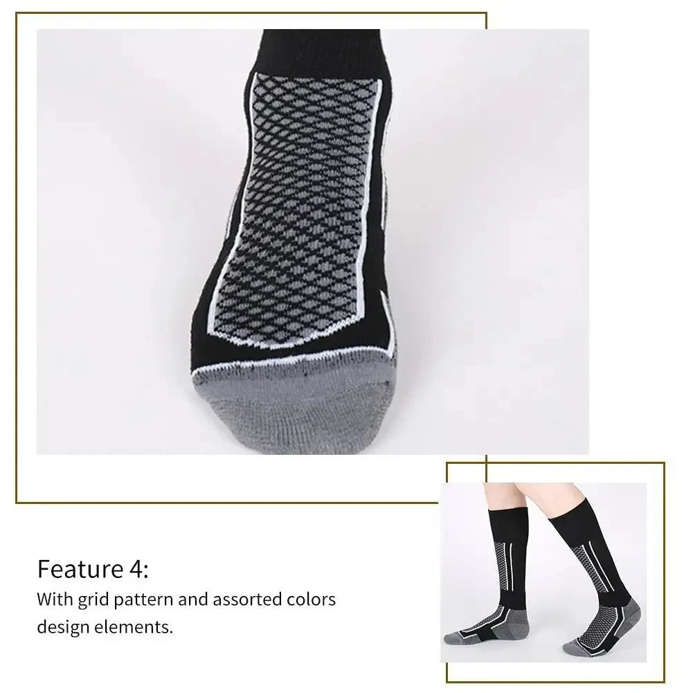 1 Pair Winter Warm Thickening Ski Stockings Hiking Socks For Women Men Children Anti-Cold Outdoor High Sports Stockings Beauty World Shop