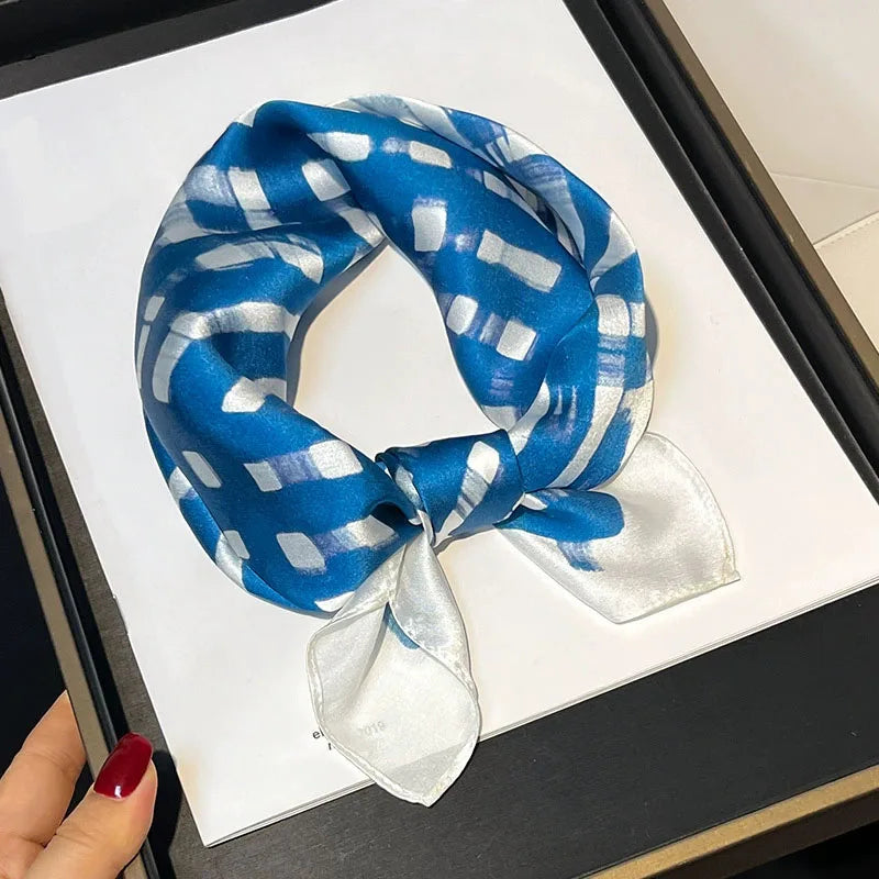 Scarf 100% Silk Bandana Women Square Scarves Wrap Kerchief Spring Fashion Luxury High Quality Headband Hijab Shawls 2026 Beauty World Shop