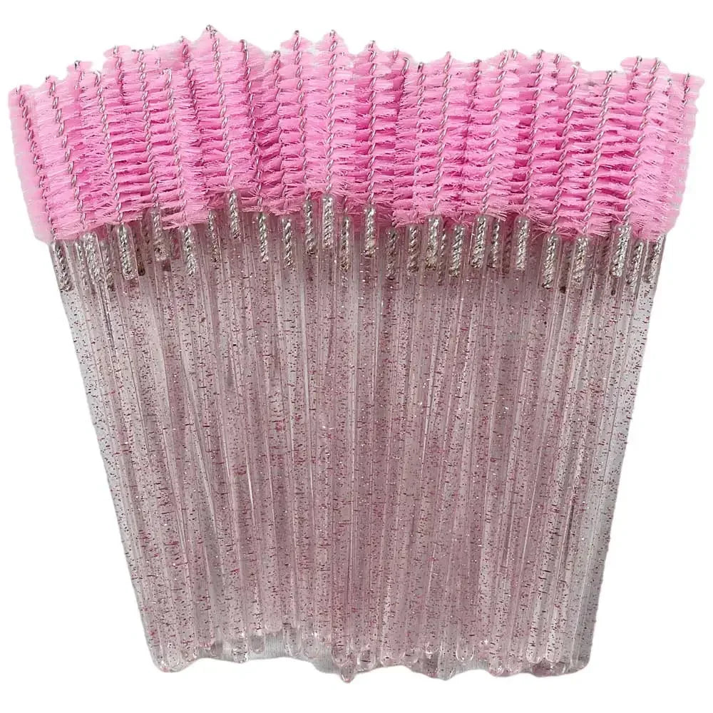 Disposable Crystal Eyelashes Brush Comb 50Pcs Eye Lashes Extension Mascara Wands Makeup Professional Makeup Beauty Tool Beauty World Shop